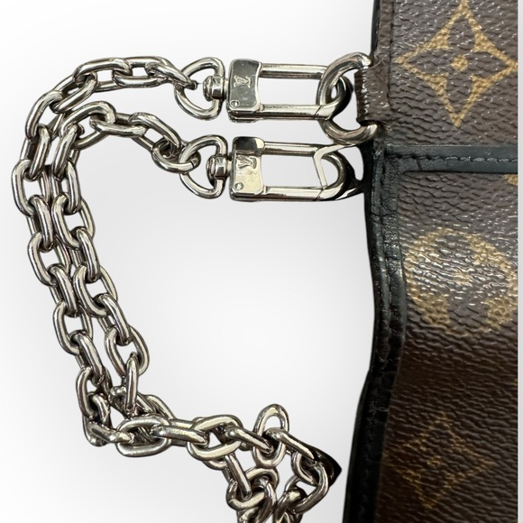 LOUIS VUITTON Monogram Macassar Portefeuille Brown w/Auth Chain - Picture 16 of 16